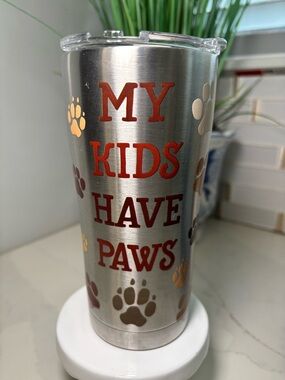 Pawsitively Adorable! Tervis Stainless Steel "My Kids Have Paws" Tumbler - 20oz